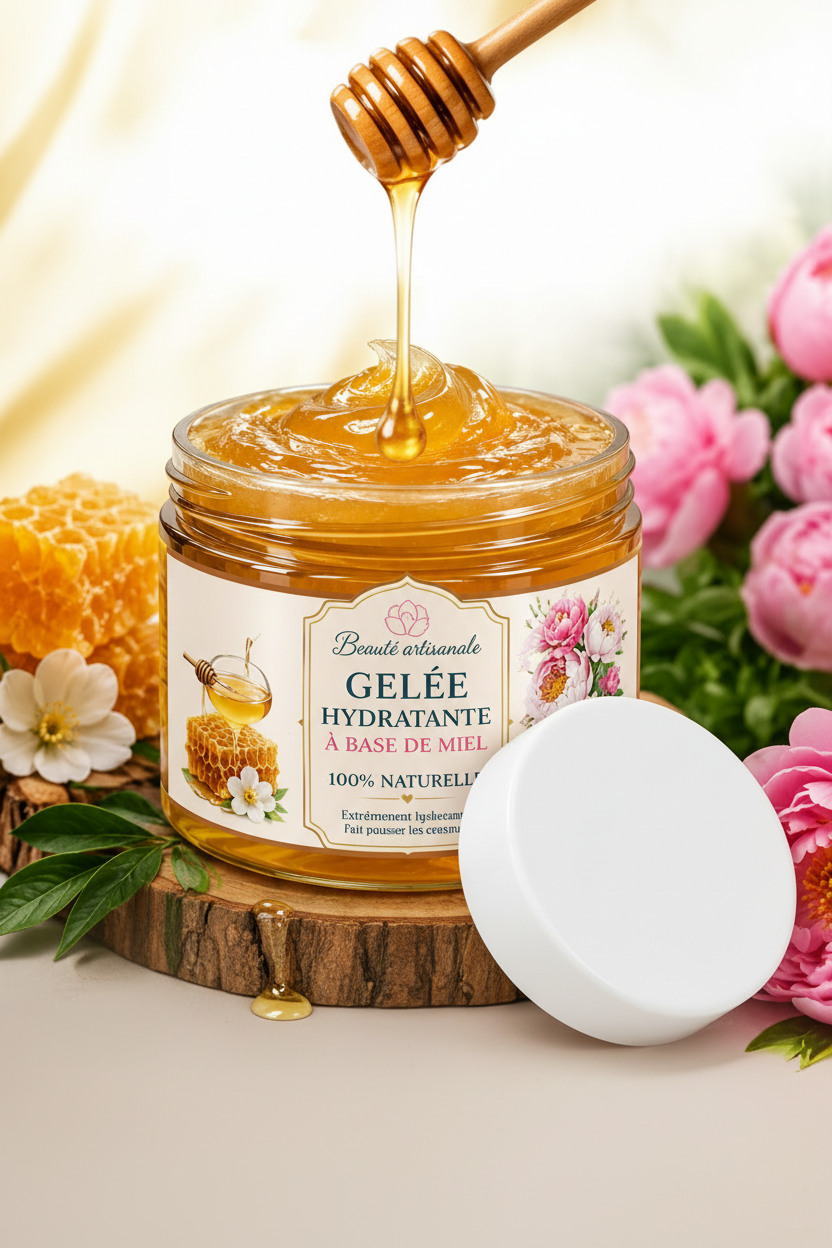 Marre des Cheveux qui Cassent et sont Rèches ? Notre Gelée Gel de Lin & Miel est le Soin qu'il vous Faut - Maison Crepue