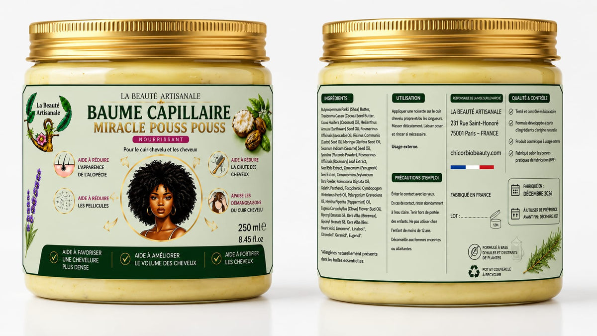 Baume Capillaire Pousse & Croissance : Le Soin Naturel pour Cheveux Crépus, Bouclés et Défrisés - Maison Crepue