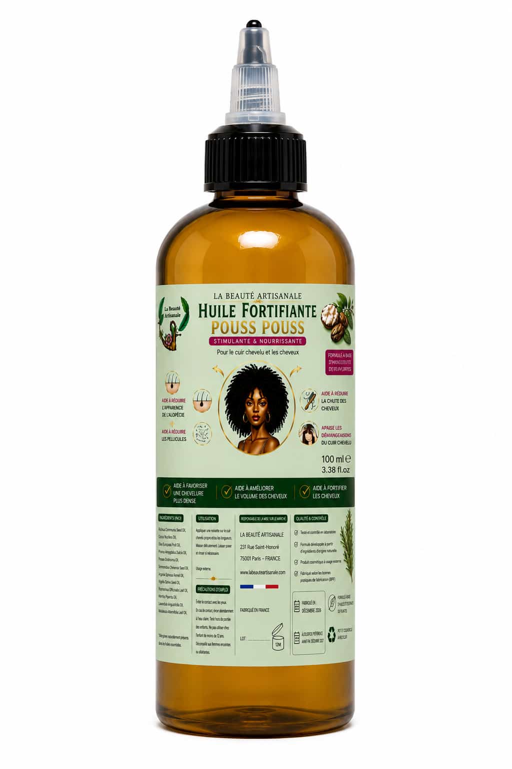 Et si vos cheveux retrouvaient leur brillance, leur douceur et leur densité ? Avec l'Huile Fortifiante Anti-Chutes Pouss Pouss - Maison Crepue