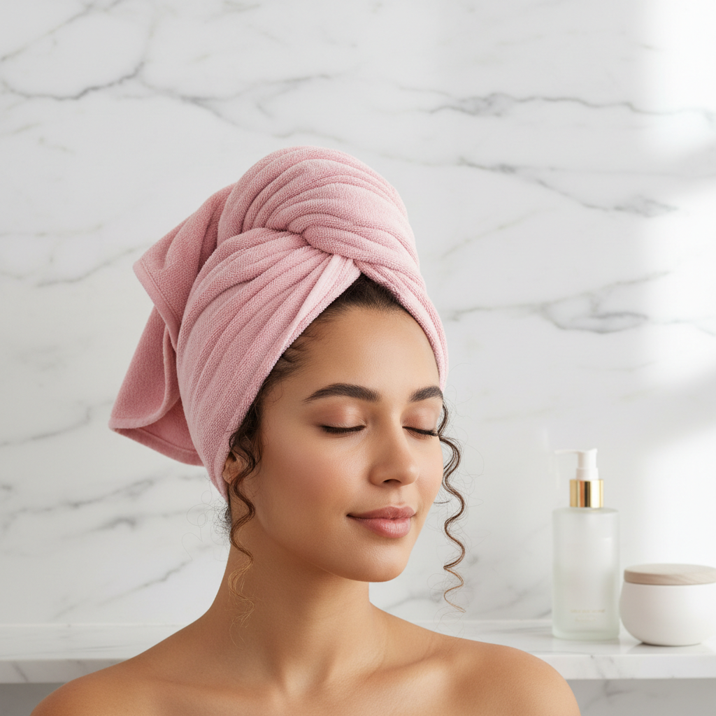 Serviette microfibre séchage rapide cheveux