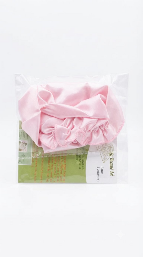 Bonnet en Satin de Protection Cheveux — Rose