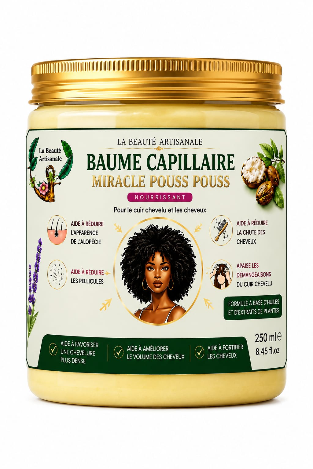 crème pousse volume cheveux crépus frises