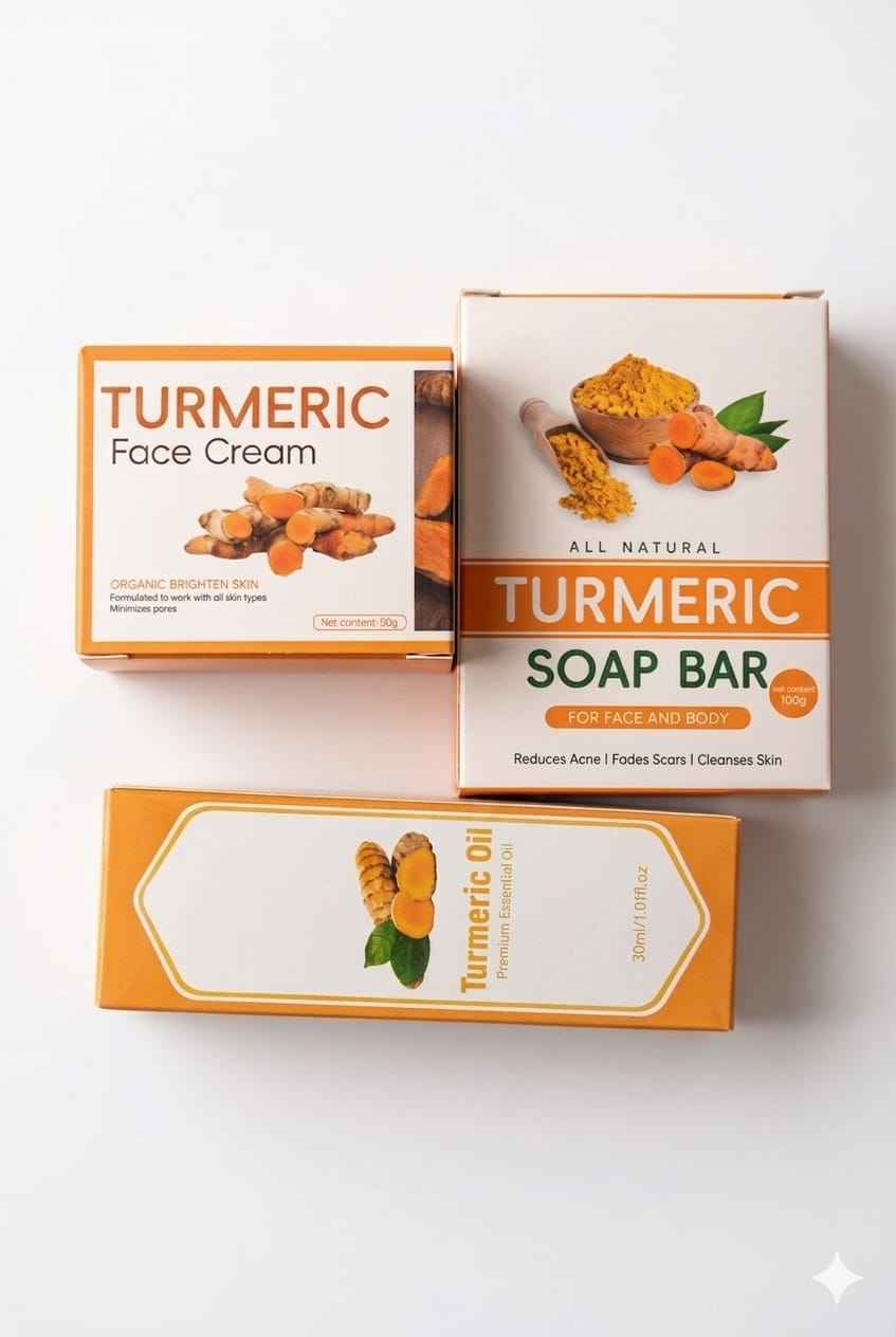 Lot de Soins Visage au Curcuma — Peaux à Imperfections